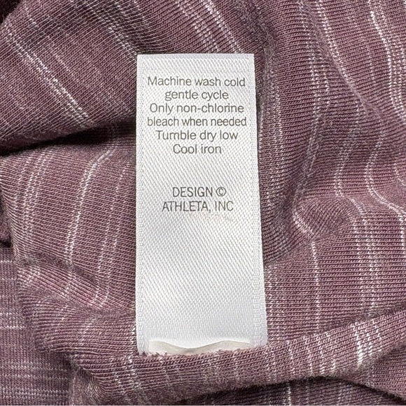 Athleta Avenues Blouson Mini Dress Size S Ruched Sides Super Soft Mauve Casual - Picture 12 of 12